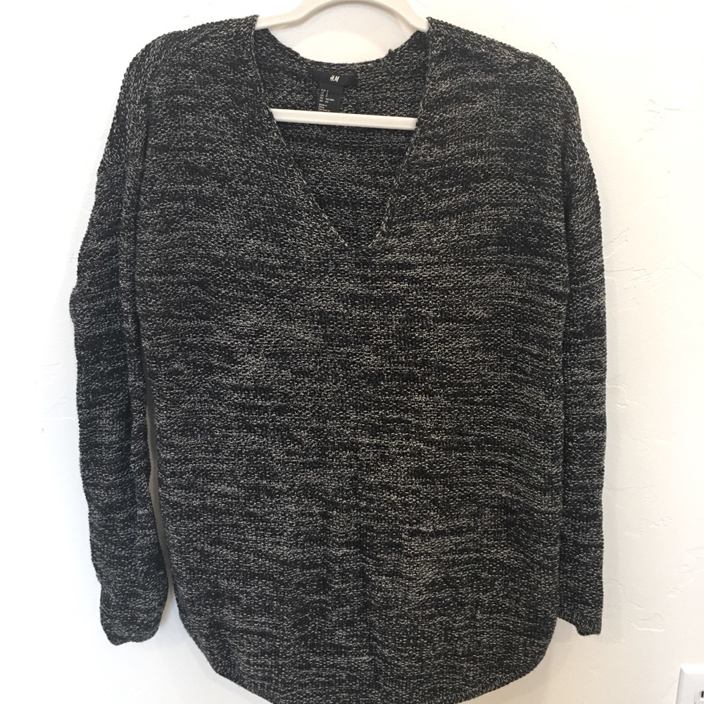 H&M Women’s Sweater, Grey and Black, Size Small, Oversized